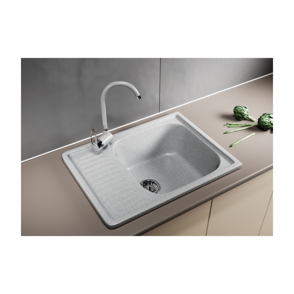 Мойка MIXLINE ML-GM18 с крылом серая (310) 640*490*190 мм