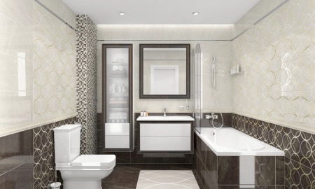 Плитка 300*300 Laparet Crystal мозаика черная+белая