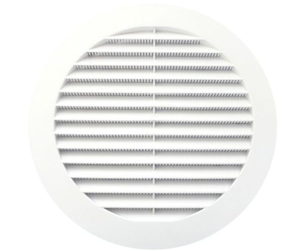 Решетка вент. круглая с фланцем и сеткой д100 10РКС 