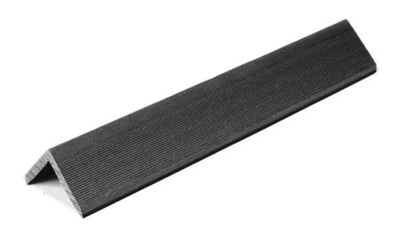 Уголок 50*50*3000мм для террасной доски ДПК графит (антрацит)