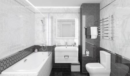 Плитка 250*500 Laparet Olimpus декор мозаичный белый ММ34037