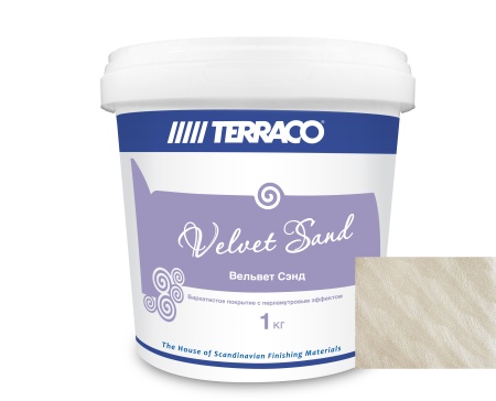 Декоративное покрытие 1кг Velvet acrrilic Sand Сахар с кварцем