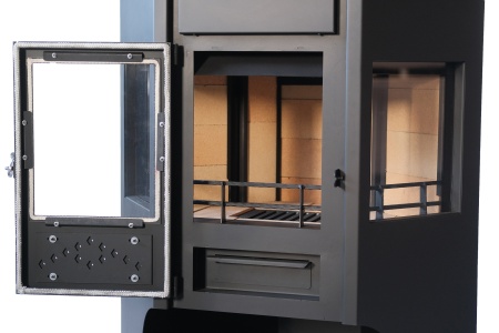 Печь-камин СИБИРЬ-15, 250-375м3, D150, НМК