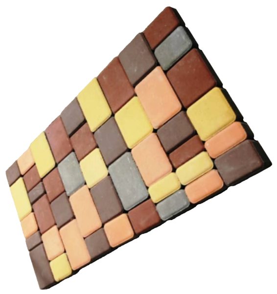 Плитка тротуарная "Старый город" 50мм коричневая двухслойная (кратно 0,95м2) 