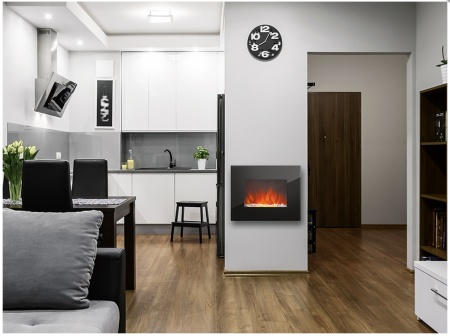 Электрокамин EFP/W-1100ULS 1,8кВт, 220В, 660х520х95мм, плоский, черный Electrolux