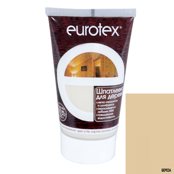 Шпатлевка  по дереву Еurotex 225г. береза