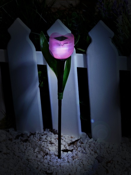 Светильник сад.на солнеч.батарее Pink Tulip USL-C-451/PT305, UL-00004276