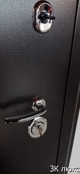 Дверь .  металл СТРАЖ 3К Люкс-2 960*2050*90 прав Антик серебро/ лиственница беленая  минплита