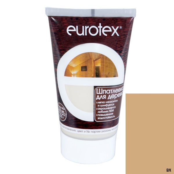 Шпатлевка  по дереву Еurotex 225г. Бук