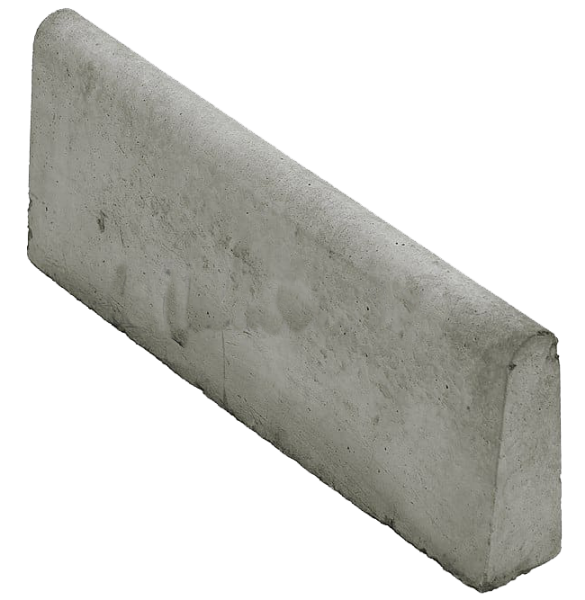 Плитка тротуарная Бордюр серый 1000*200*80 закругленный