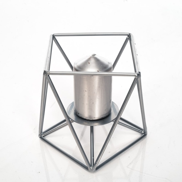 Подсвечник Лофт, металл, серебро, 607-39-S