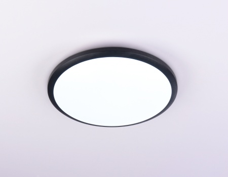 Светильник потолочный FZ1233 BK, чёрный,IP44, 22W 6400K D260*55 