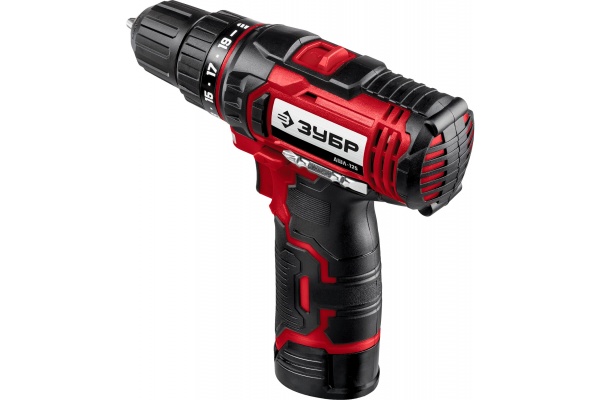 Дрель-шуруповерт ДШЛ-125-22 Акк.12В 2 Li-ion 2,0Ач, 30Нм, 2 скорости, кейс ЗУБР 