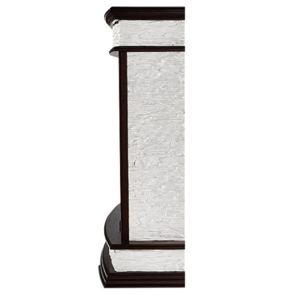 Портал для камина Scala Classic, 960х970х350мм, 42кг,сланец скалист белый,шпон темный дуб Electrolux