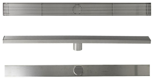 Трап САНАКС из нержавеющей стали 800*68 мм, линейный, вертикальный с сухим затвором (40050)