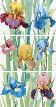 Плитка 250*400 Киров Фиори Ирисы панно 3шт 377017