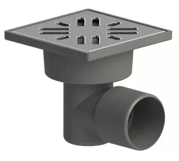 Трап 50 с горизонтальным спуском метал.решетка 100*100