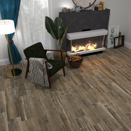 Керамогранит 200*600 Laparet Turano темно-коричневый 6064-0480