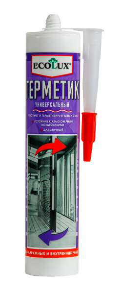 Герметик акриловый универсальный белый ECOLUX 290мл 