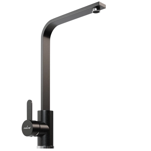 Смеситель кухня MIXLINE ML-GS14 (308) черный высокий излив