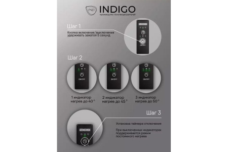 Полотенцесушитель Sky PRO 150/17 электро INDIGO черный муар