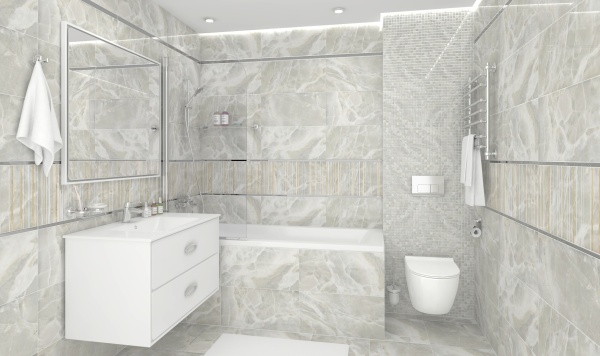 Плитка 300*300 Laparet Plazma белая мозаика 