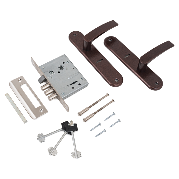 Замок врезной Рязань ЗВ9-8/13 медь  84301 м/о55 с/руч  4420