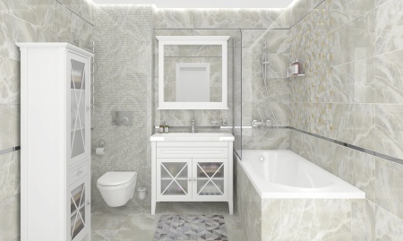 Плитка 300*300 Laparet Plazma белая мозаика 