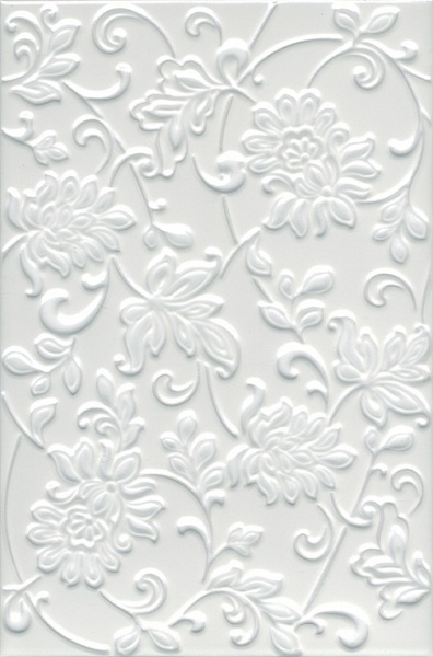 Плитка 200*300 KERAMA MARAZZI Аджанта цветы белый 8216