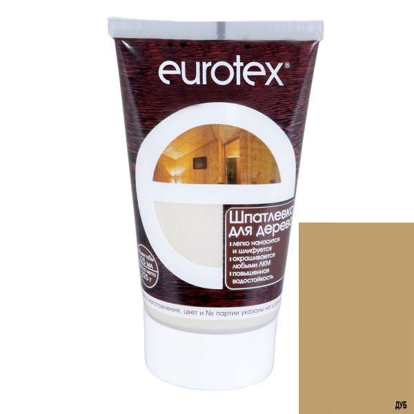 Шпатлевка  по дереву Еurotex 225г. Дуб
