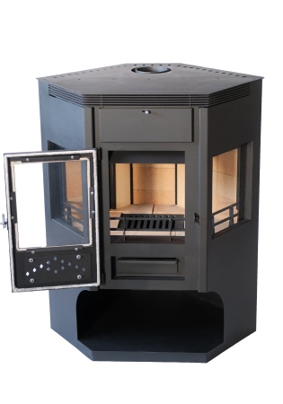 Печь-камин СИБИРЬ-15, 250-375м3, D150, НМК