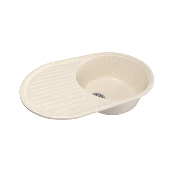 Мойка MIXLINE ML-GM16 овальная с крылом, бежевая (328) 450*720*180мм