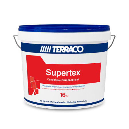 Декоративное покрытие 16,0кг Supertex  для создания фактуры белая