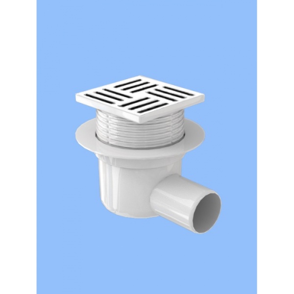 Трап 50 с горизонтальным спуском пласт.решетка 150*150