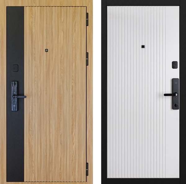 Дверь ,  металл CYBER START (W3-301) (860*2050*98) прав Дуб янтарь /африканское лапачо