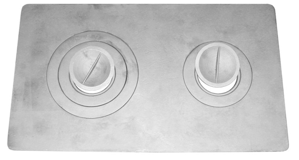 Печное литье.Плита двухконфорочная 0,41*0,71 П2-3 Балезино