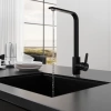 Смеситель кухня MIXLINE ML-GS14 (308) черный высокий излив