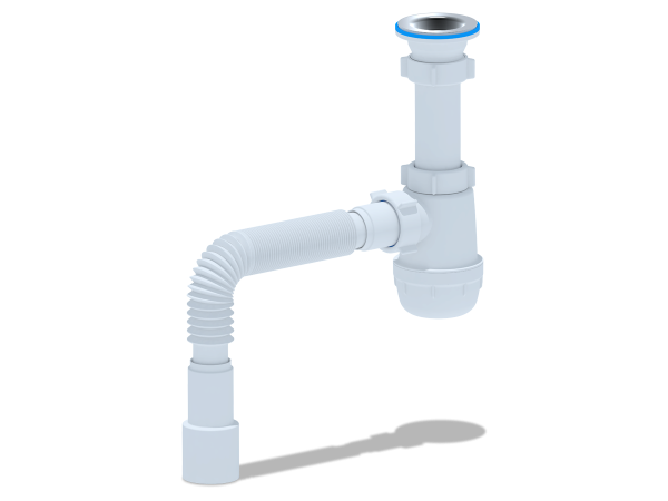 Сифон 1 1/2"*40  А0115 АНИ с гибкой трубой 40x40/50