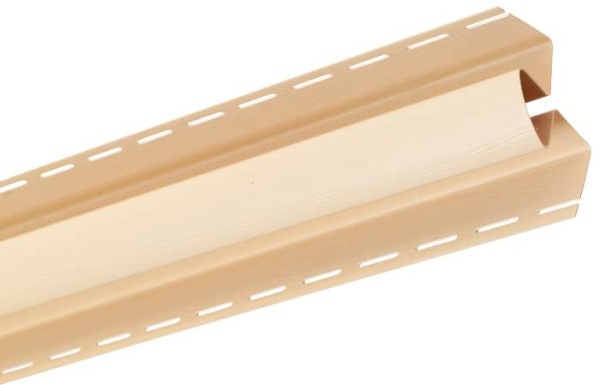 Сайдинг виниловый Blockhouse планка "внутренний угол" 3,05м золотистый