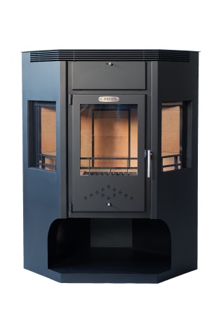 Печь-камин СИБИРЬ-15, 250-375м3, D150, НМК