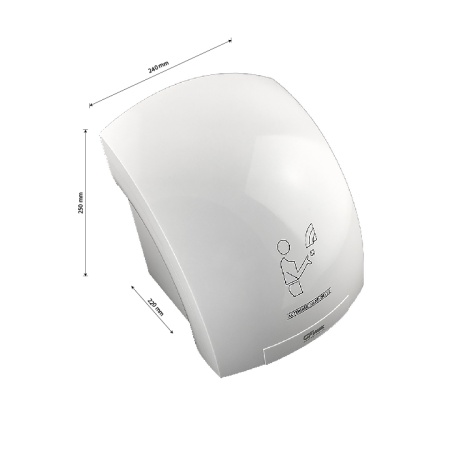 Сушилка д/рук GFmark 1800W, белая (6903)