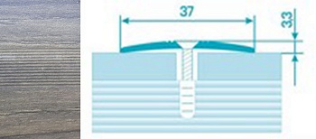 Порог ПС 03 180 шир 37мм дуб английский 159