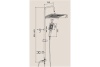 Душевая стойка с тропическим душем OSGARD GRUNAN NICKEL 10040