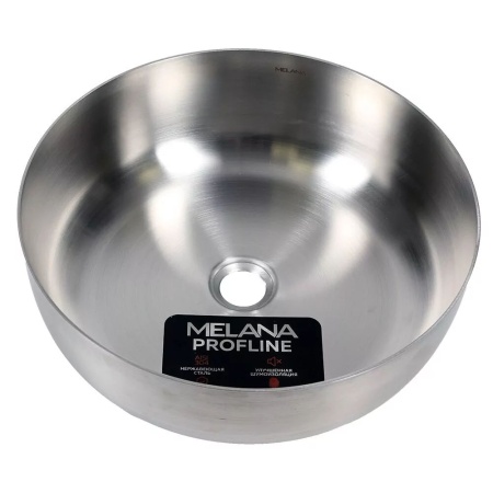 Раковина 400 Lake MELANA Profline САТИН накладная круглая 400, сифон, донный клапан