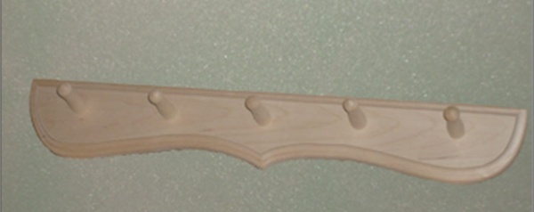 Вешалка на сплошной основе 6 крючков (Липа)