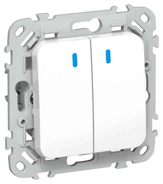 Выключатель FLITE 2клав с подсвет FI-V20-1-10-1-K01 механизм белый