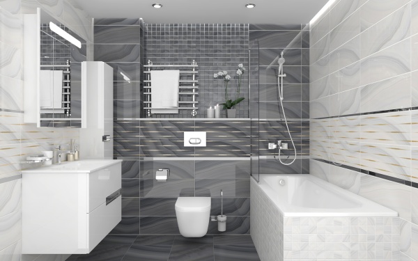 Плитка 200*600 Laparet Agat декор мозаичный кофейный MM60084