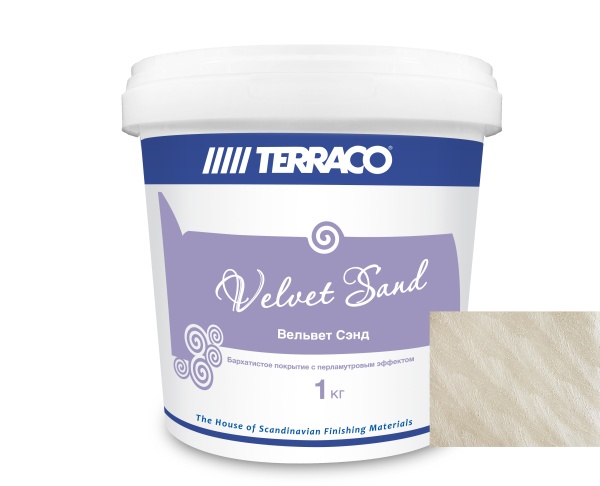 Декоративное покрытие 1кг Velvet acrrilic Sand Сахар с кварцем