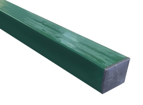 Столб 60х40 (оцинкованный) без отв. 2,5м зеленый (RAL6005) 