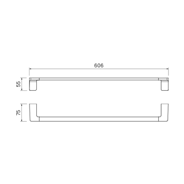 Полотенцесушитель одинарный Slide IDDIS хром, нерж.сталь SLISC10i49